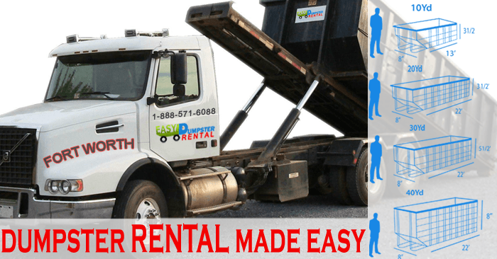 roll off truck Fort Worth, TX - Easy Dumpster Rental
