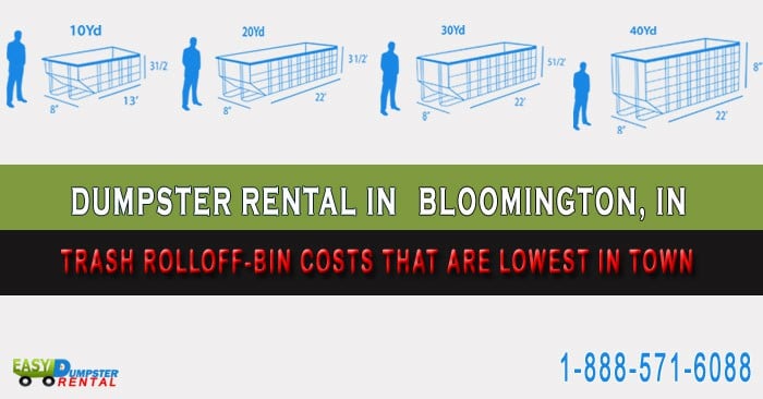 Trash Rolloff-Bin Costs That Are Lowest In Town of Bloomington Indiana
