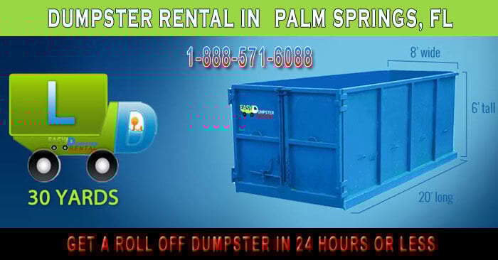 Dumpster Rental Palm Springs, FL | RECEIVE $15 OFF 10, 20, 30 yd Dumpster rental west palm beach fl